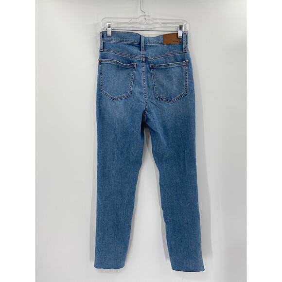 Madewell The Perfect Vintage Jean Distressed Medium Blue Wash Stretch Denim 26 - Picture 3 of 7
